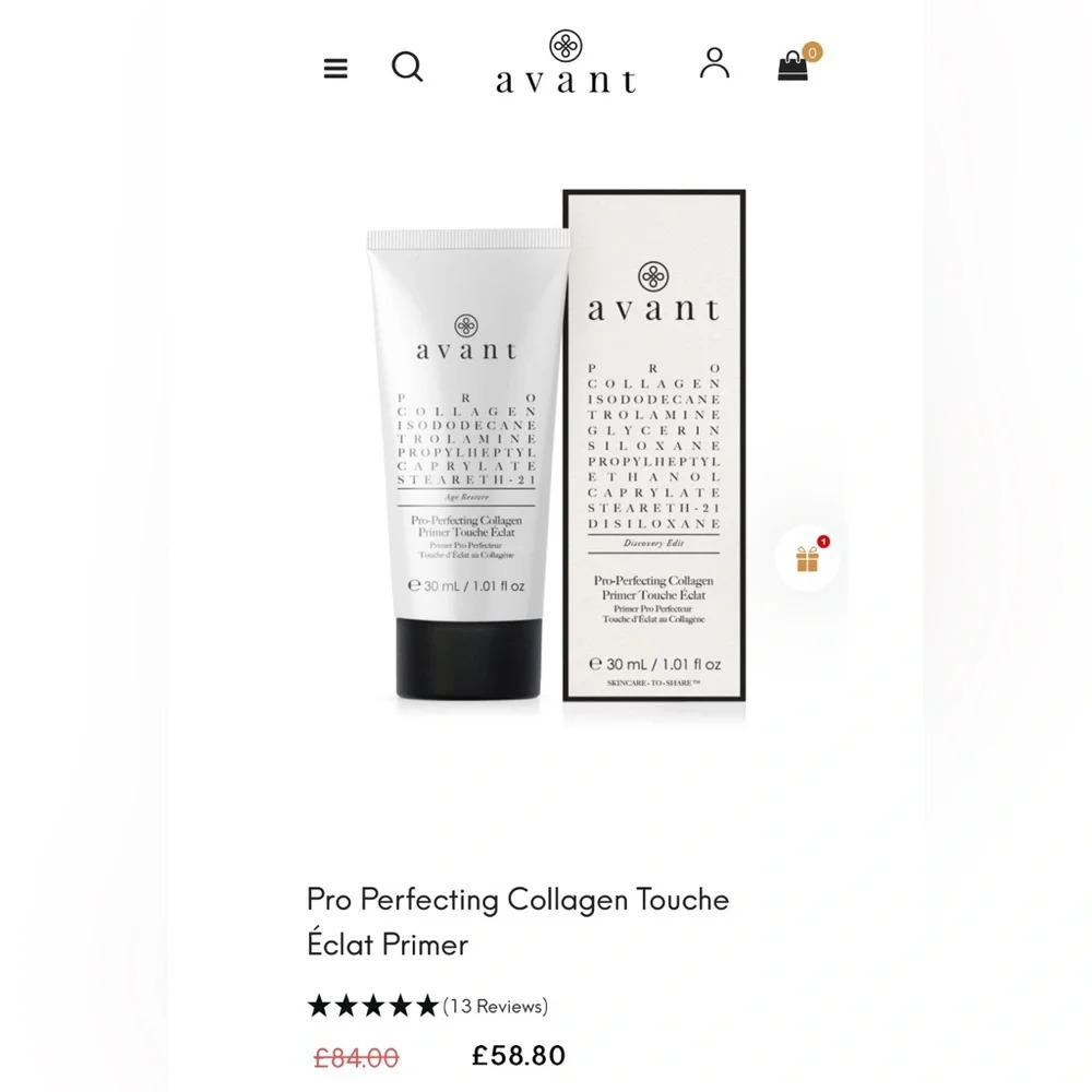 NWT Avant Pro Perfecting Collagen Primer Touche Éclat - Picture 4 of 5